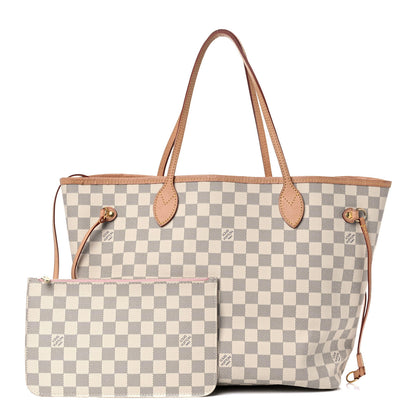 Louis Vuitton Damier Azur Neo Neverfull MM Rose Ballerine 1 of 30