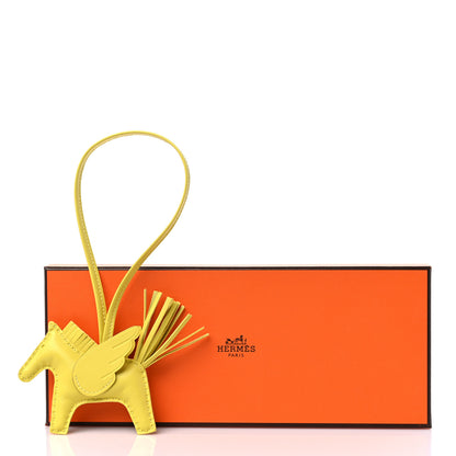 Hermes Milo Lambskin Grigri Rodeo Pegase Horse Bag Charm PM Lime 5 of 5