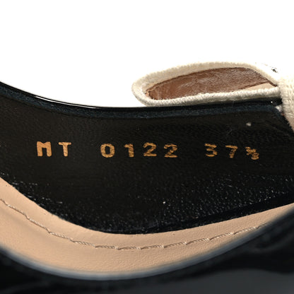 Christian Dior Patent Ribbon J'Adior Slingback 100mm Pumps 37.5 Black 6 of 9
