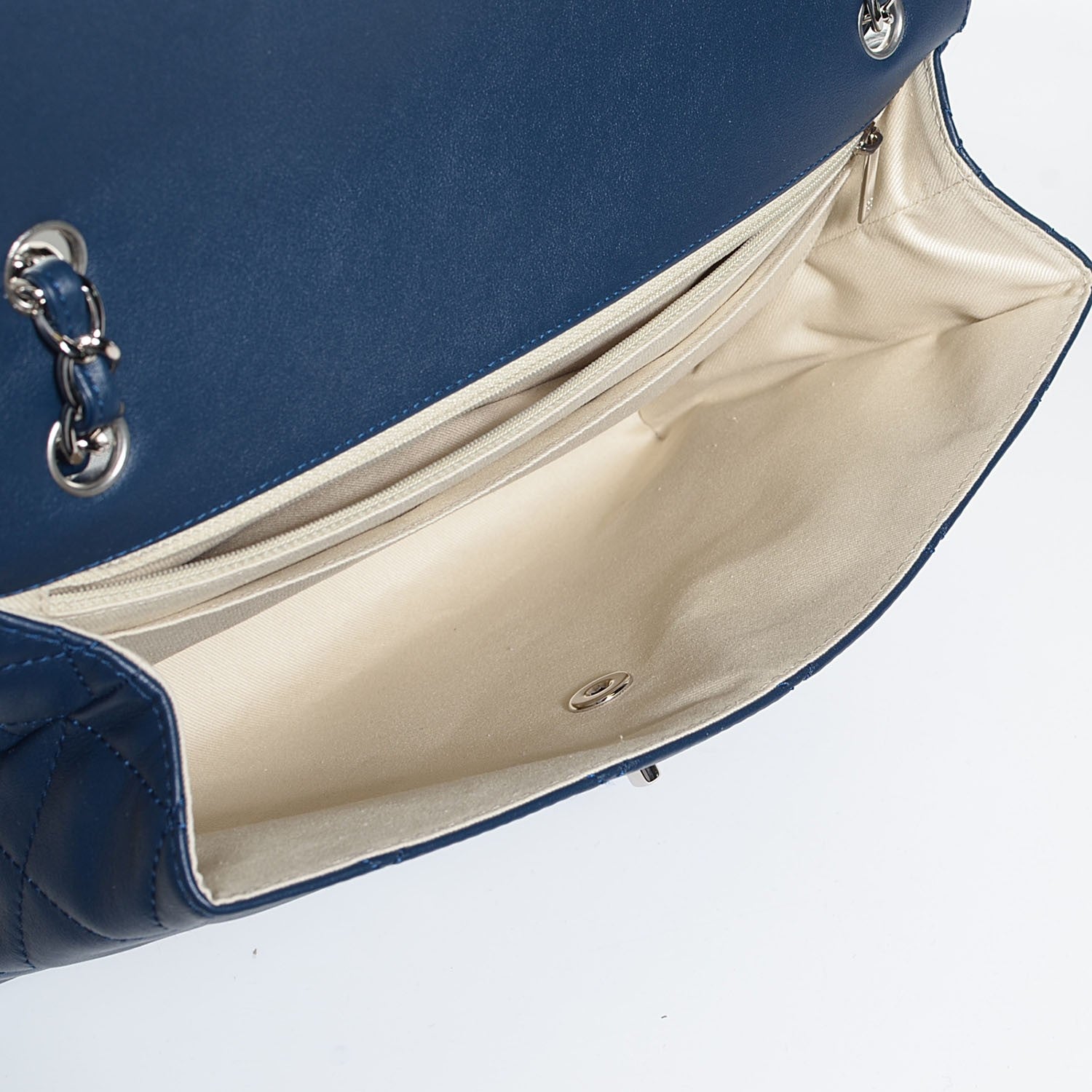 Chanel Calfskin Quilted In The Business Flap Dark Blue 5 of 7