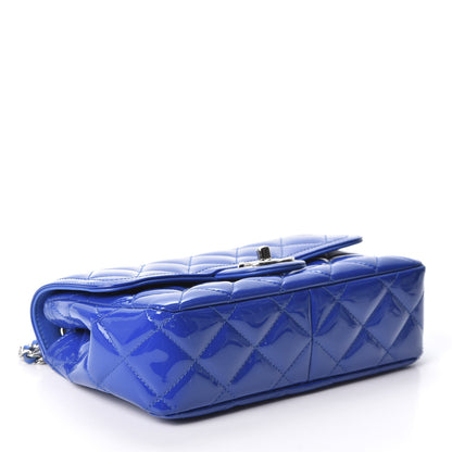 Chanel Patent Quilted Small Coco Shine Flap Blue 3 of 10