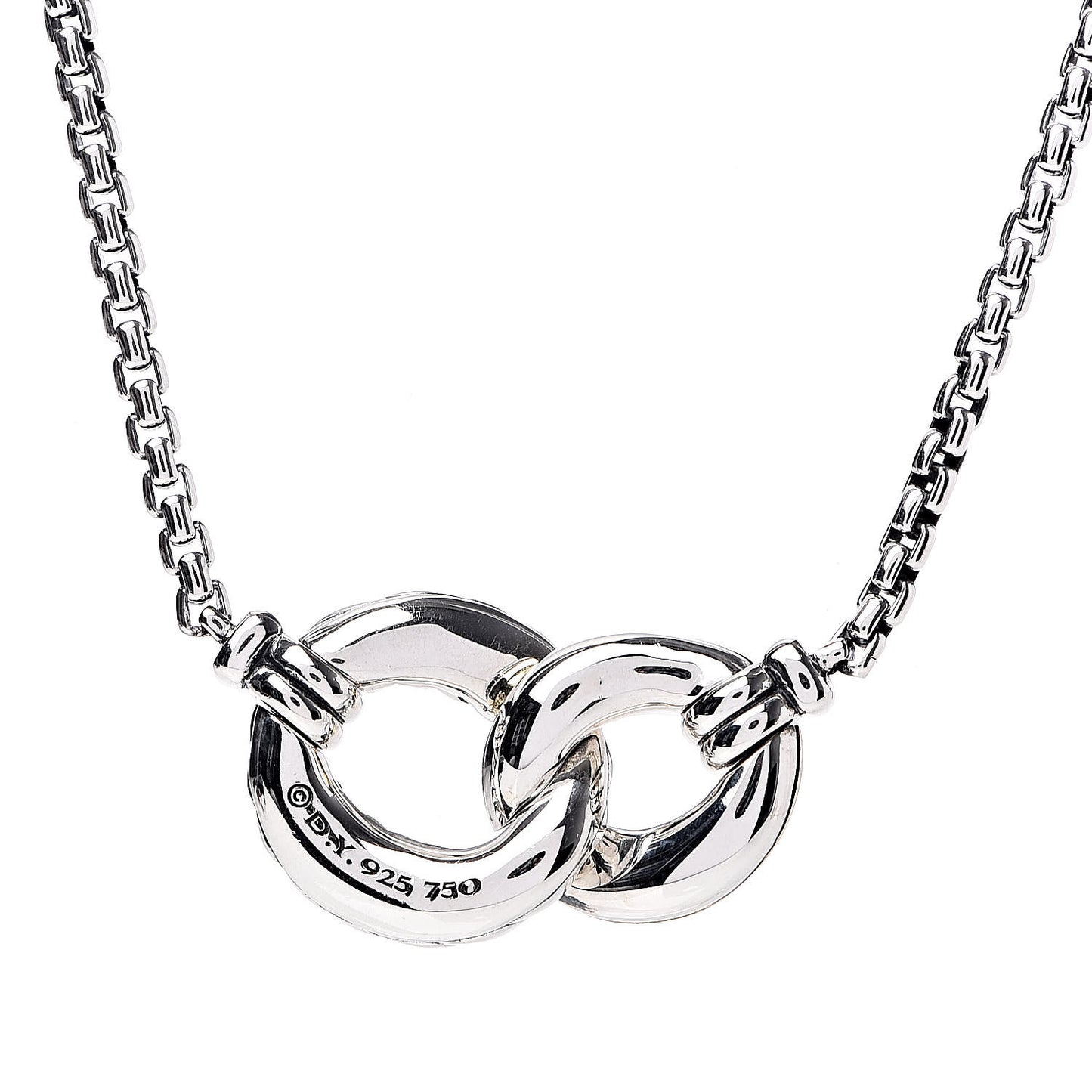 Sterling Silver 18K Yellow Gold Belmont Pendant Necklace