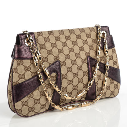 Gucci Monogram GG Tom Ford Jeweled Dragon Flap Bag Purple 3 of 8