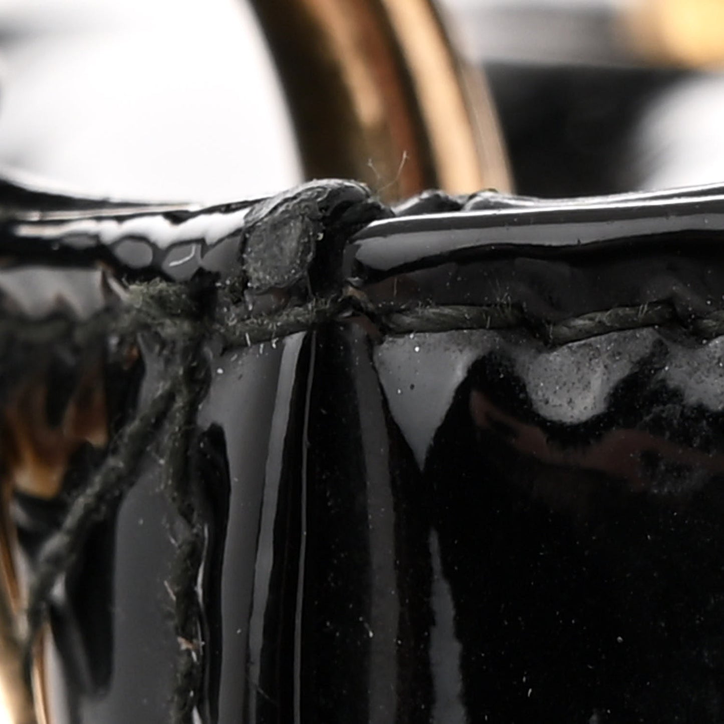 Patent Cannage Mini Lady Dior Black