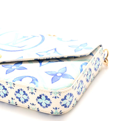 Louis Vuitton Monogram Giant By The Pool 2.0 Felicie Pochette Chain Wallet Lagoon Blue Lagoon Blue 9 of 9