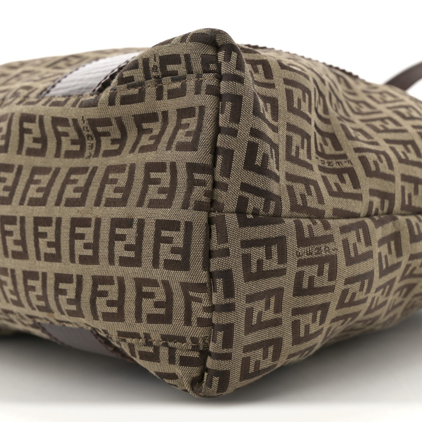 Zucchino Vitello Shopping Zip Tote Mogano Panna Bruciato