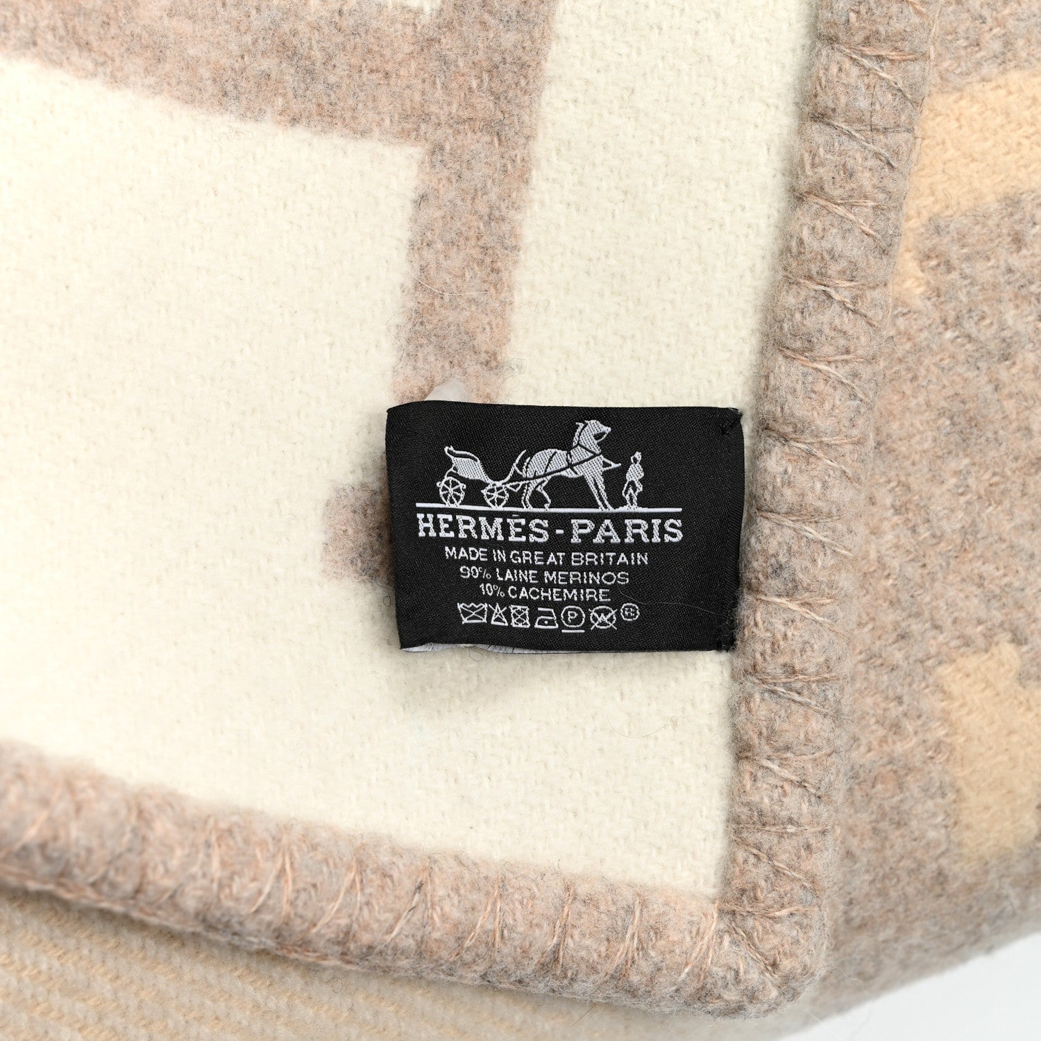 Hermes Wool Cashmere Avalon III Blanket Coco Camomille 3 of 3