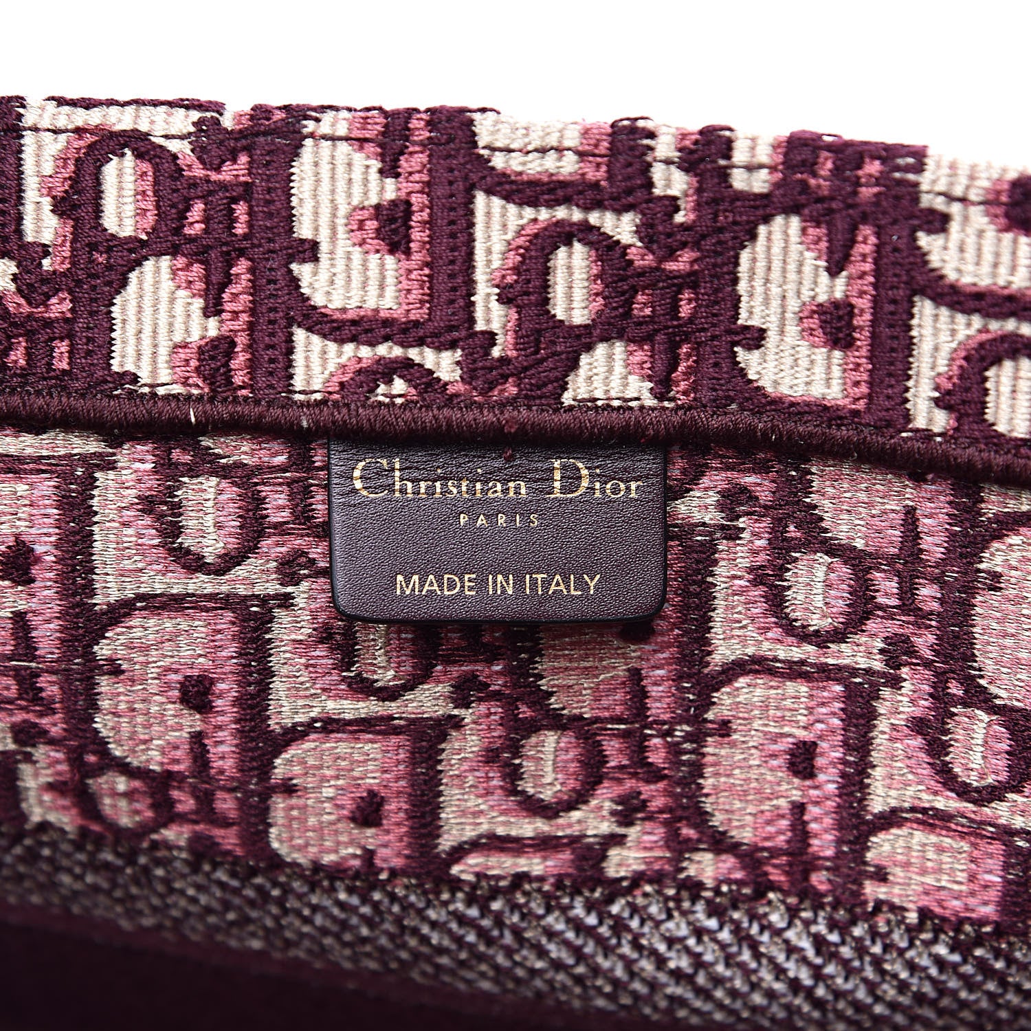 Christian Dior Oblique Medium Book Tote Burgundy Multicolor 6 of 11