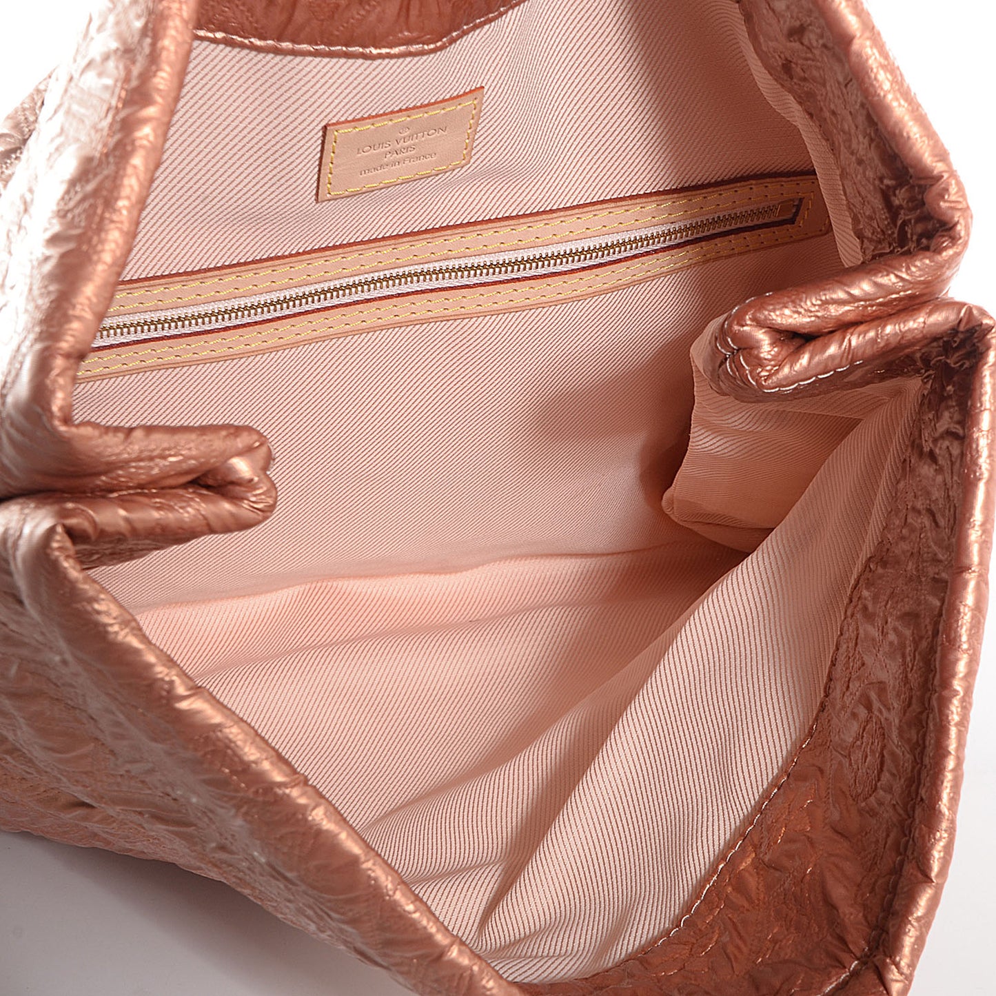 Jacquard Quilted Monogram Limelight Clutch GM Rose Gold