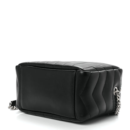 Saint Laurent Calfskin Y Quilted Monogram Small Loulou Bowling Bag Black 9 of 11