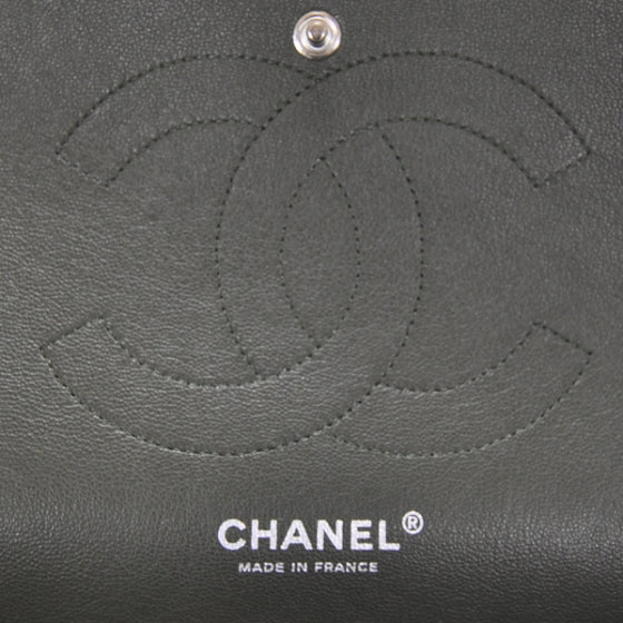 Chanel Caviar Jumbo Double Flap Dark Green 6 of 10