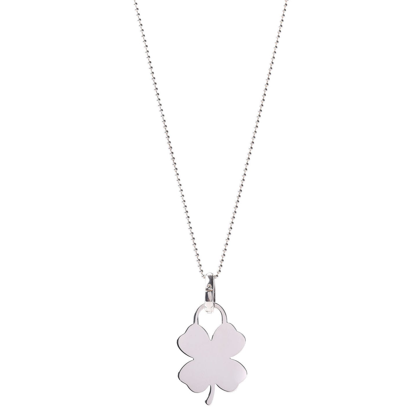 Sterling Silver Four Heart Clover Pendant Necklace