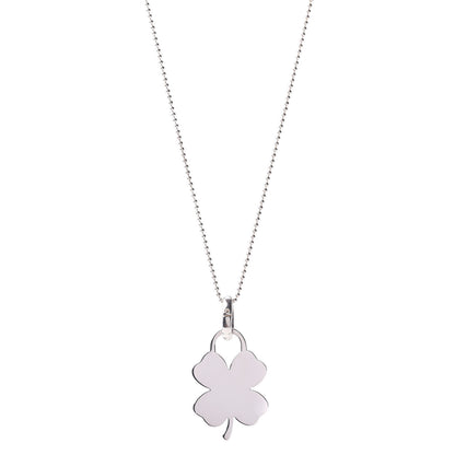 Tiffany Sterling Silver Four Heart Clover Pendant Necklace 1 of 4