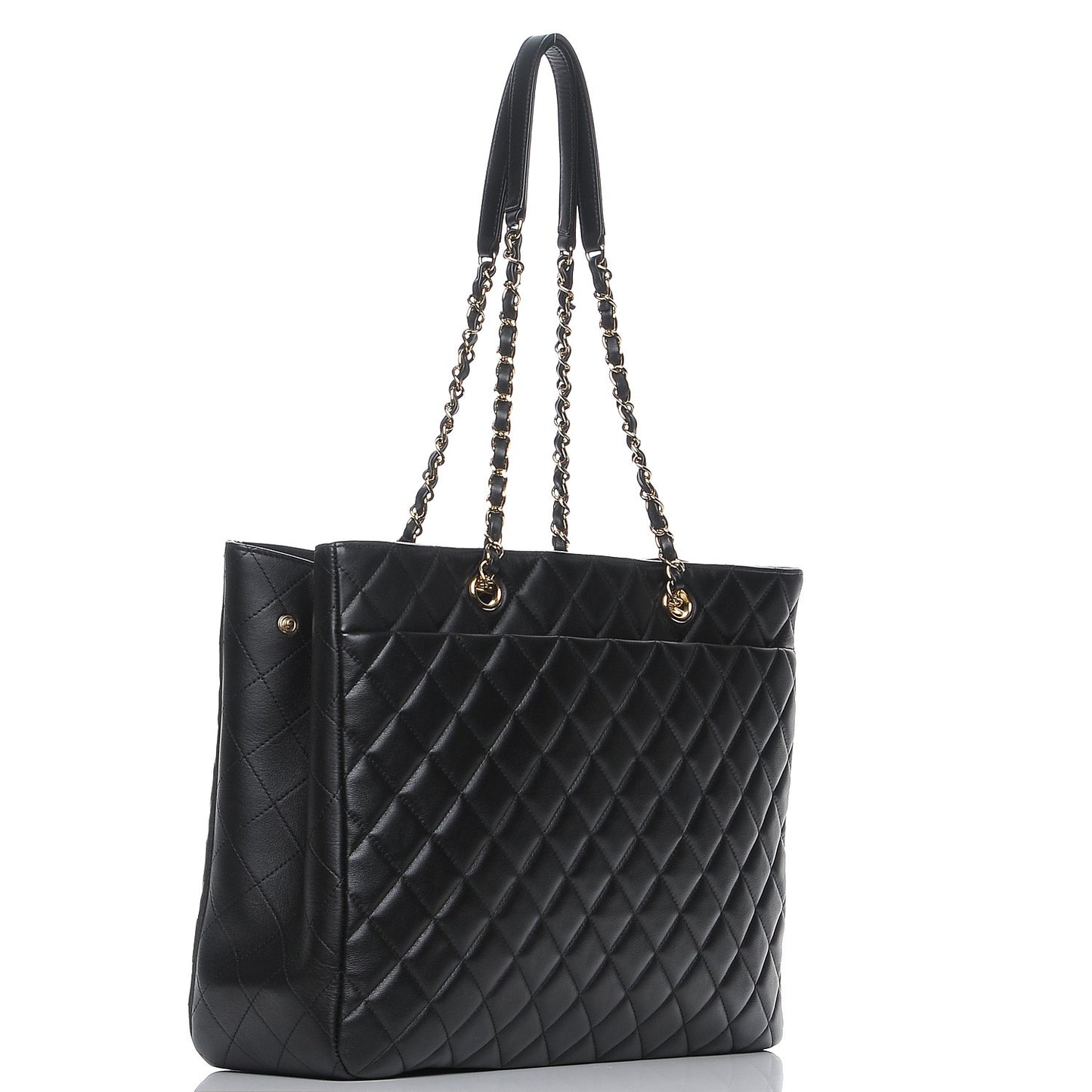 Calfskin Quilted Timeless Tote Black