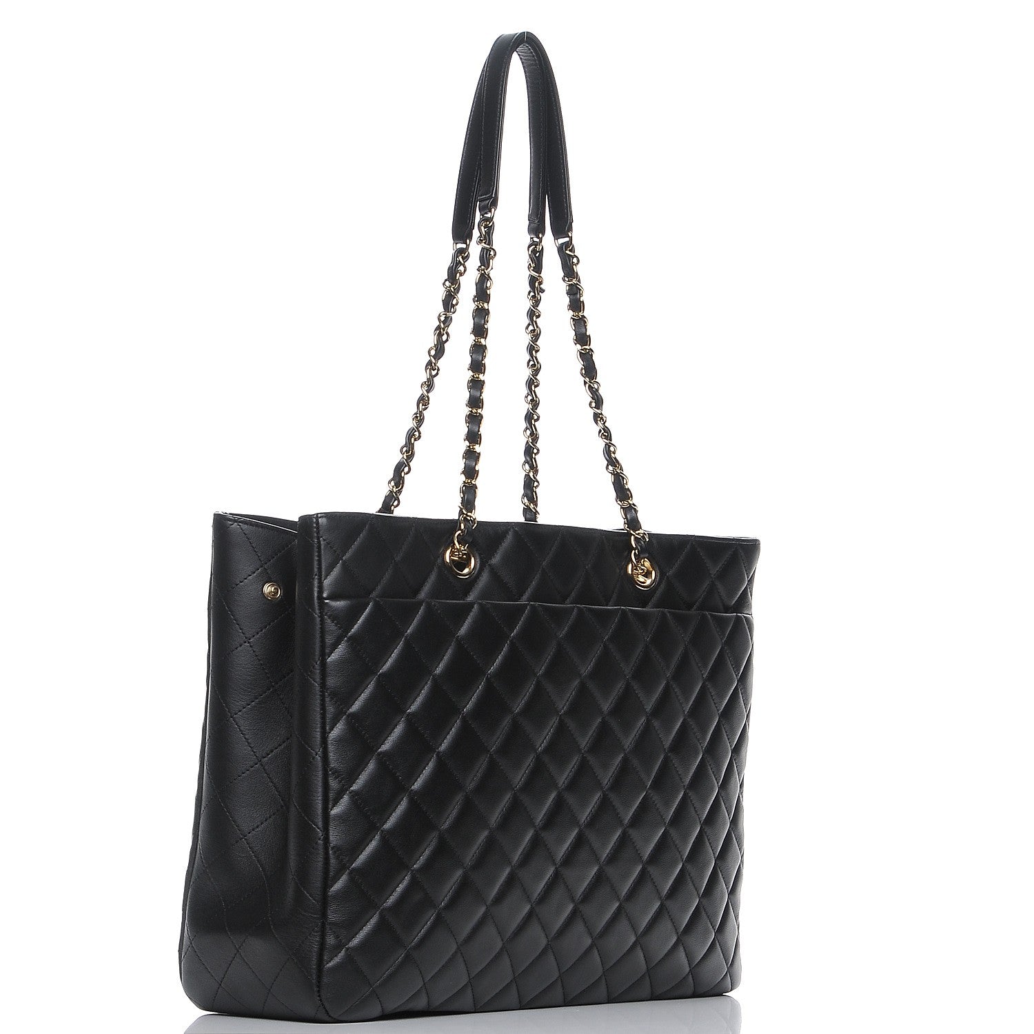 Chanel Calfskin Quilted Timeless Tote Black 3 of 8