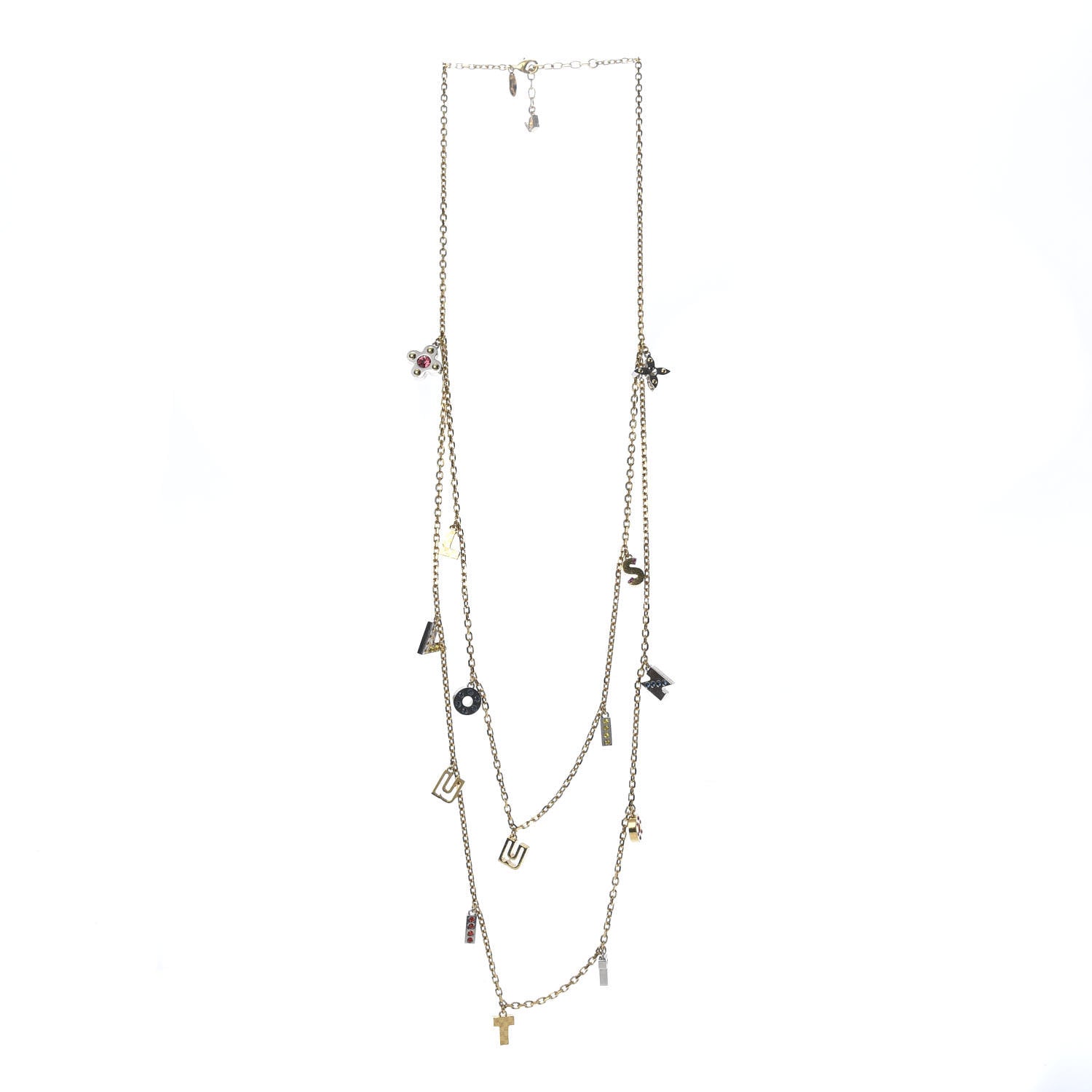 Louis Vuitton Love Letters Timeless Long Necklace Gold 2 of 6