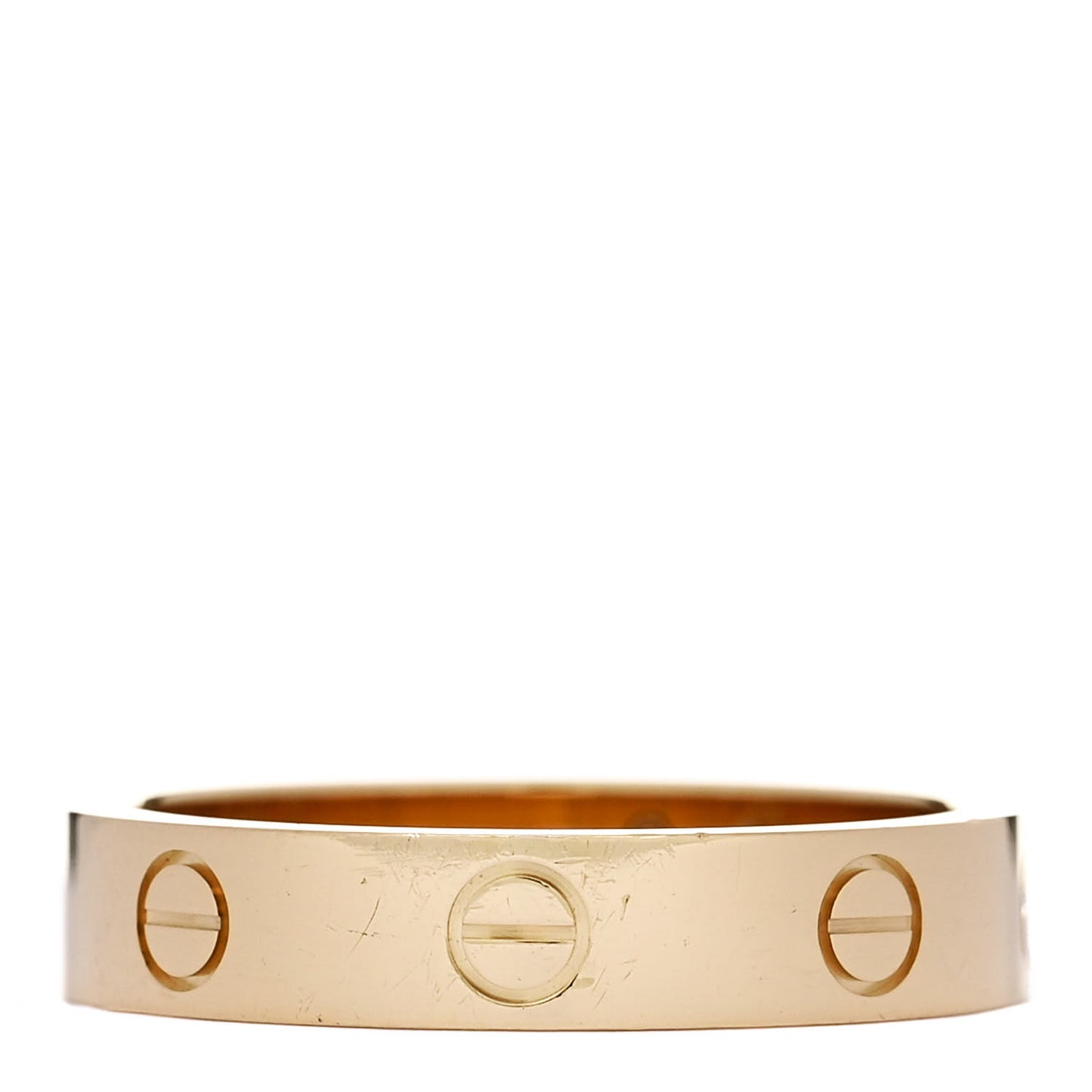 18K Yellow Gold Diamond 4mm LOVE Wedding Band Ring 54 6.75