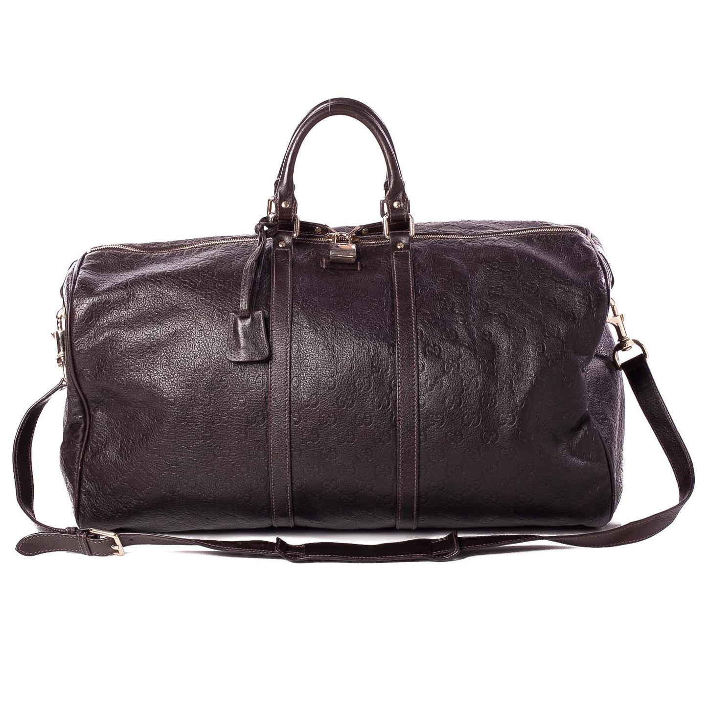 Guccissima Large Carry On Duffle Chocolate