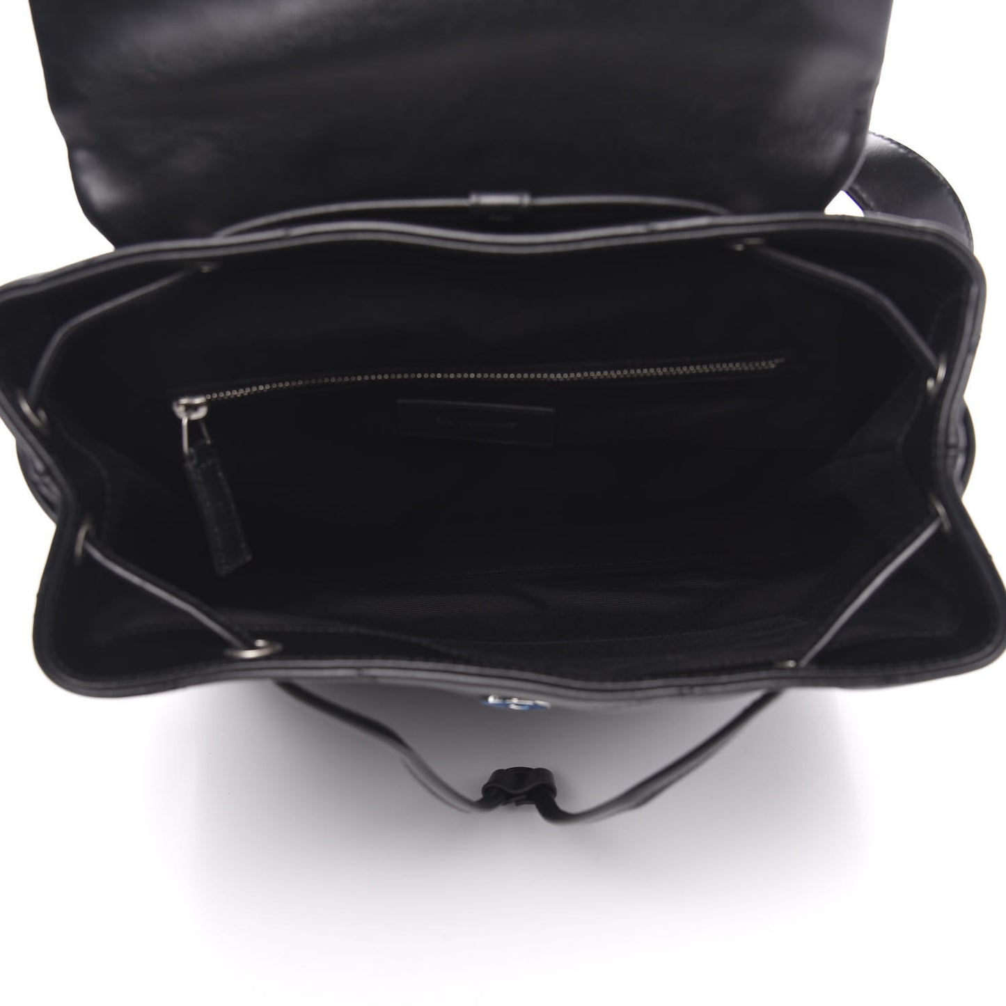 Calfskin Y Quilted Monogram Medium Loulou Backpack Black