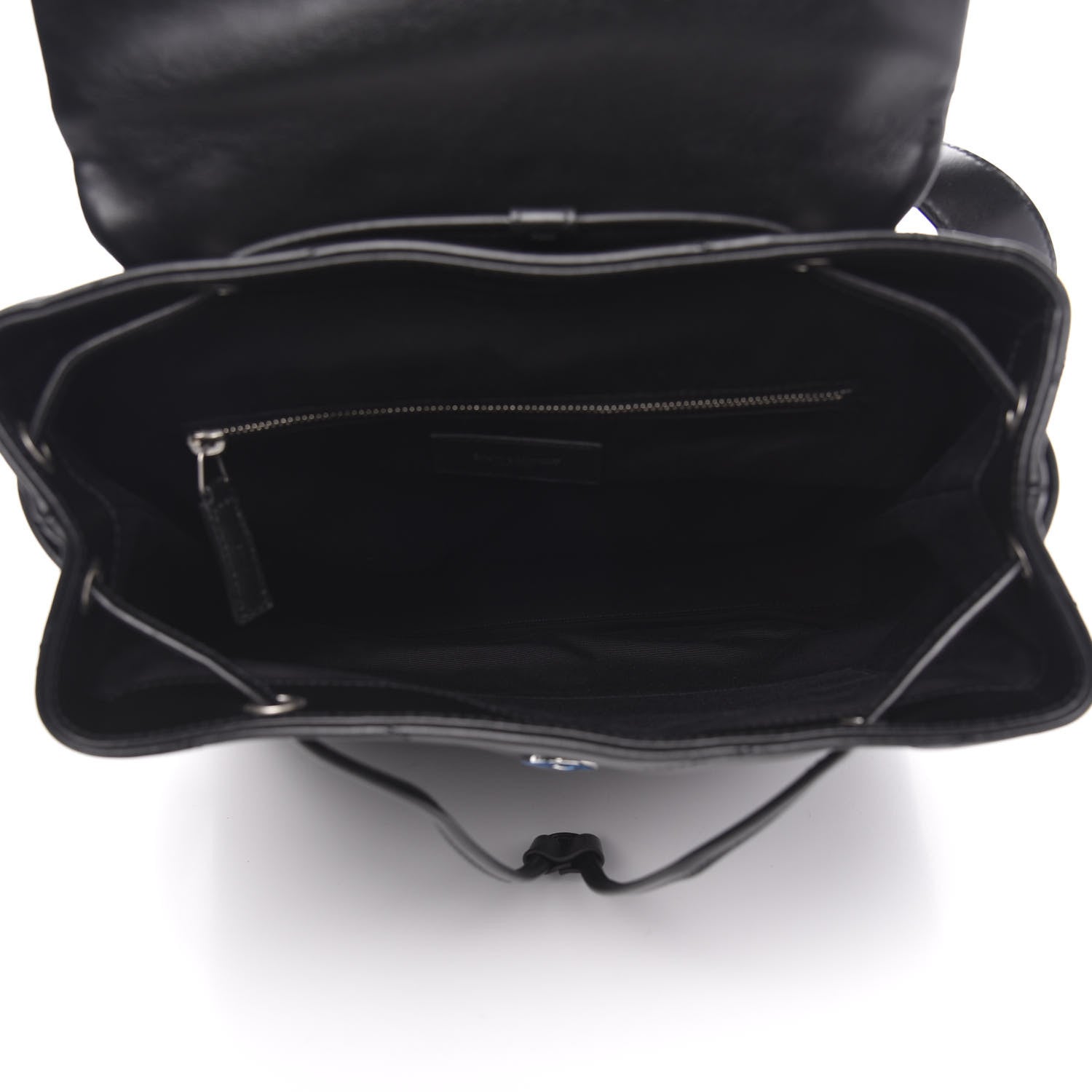 Saint Laurent Calfskin Y Quilted Monogram Medium Loulou Backpack Black 4 of 10