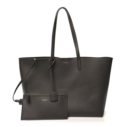 Saint Laurent SAINT LAURENT Calfskin Large Shopping Tote Pebble 3 of 13