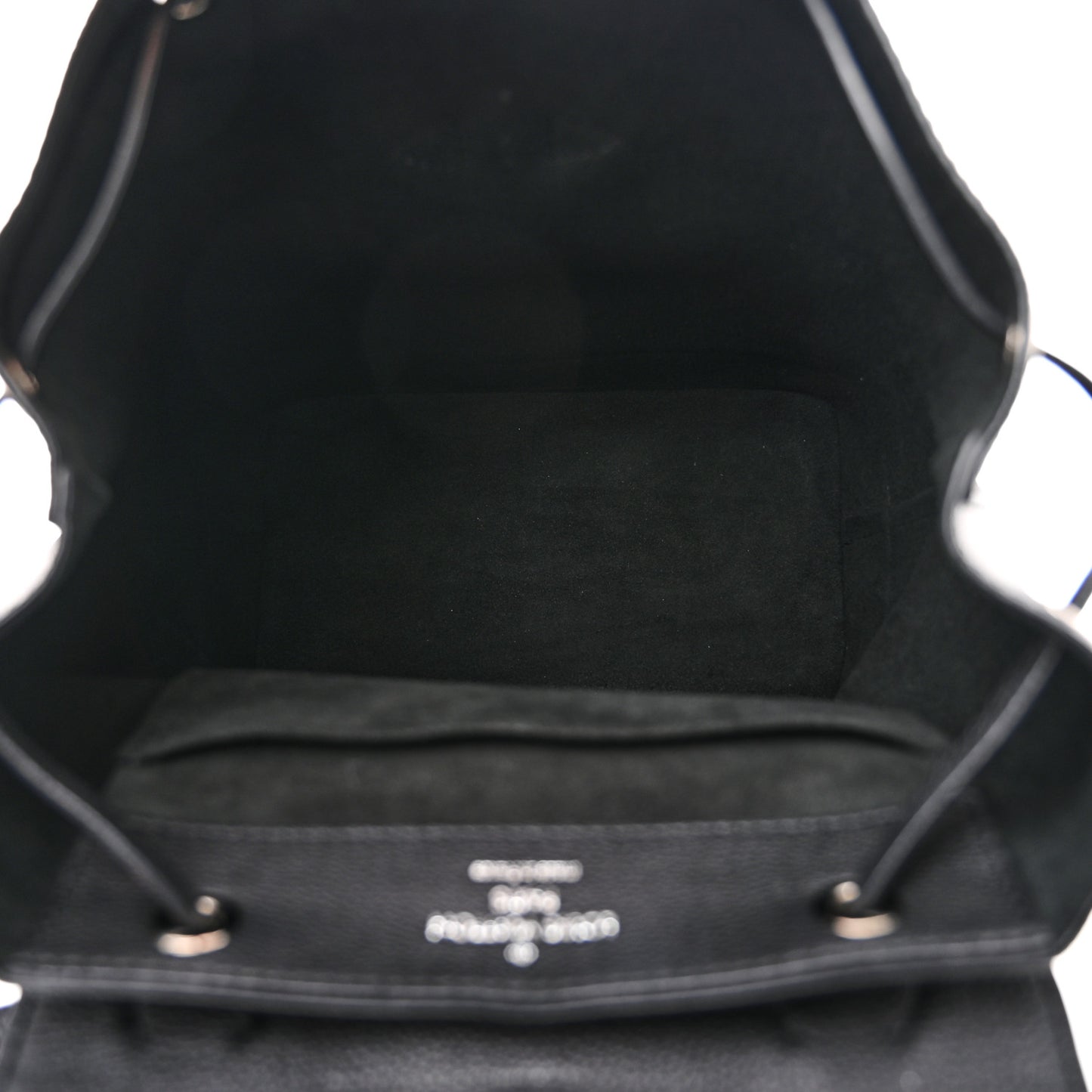 Calfskin Lockme Backpack Black
