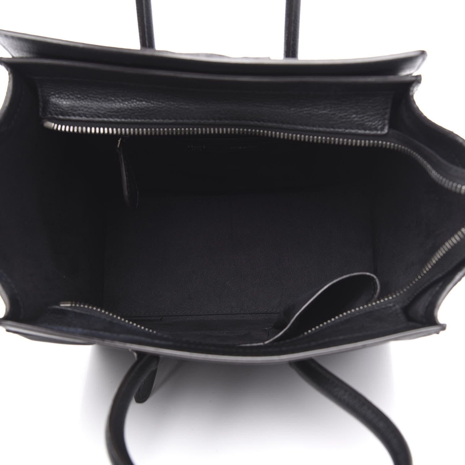 Celine Drummed Calfskin Micro Luggage Black 5 of 12