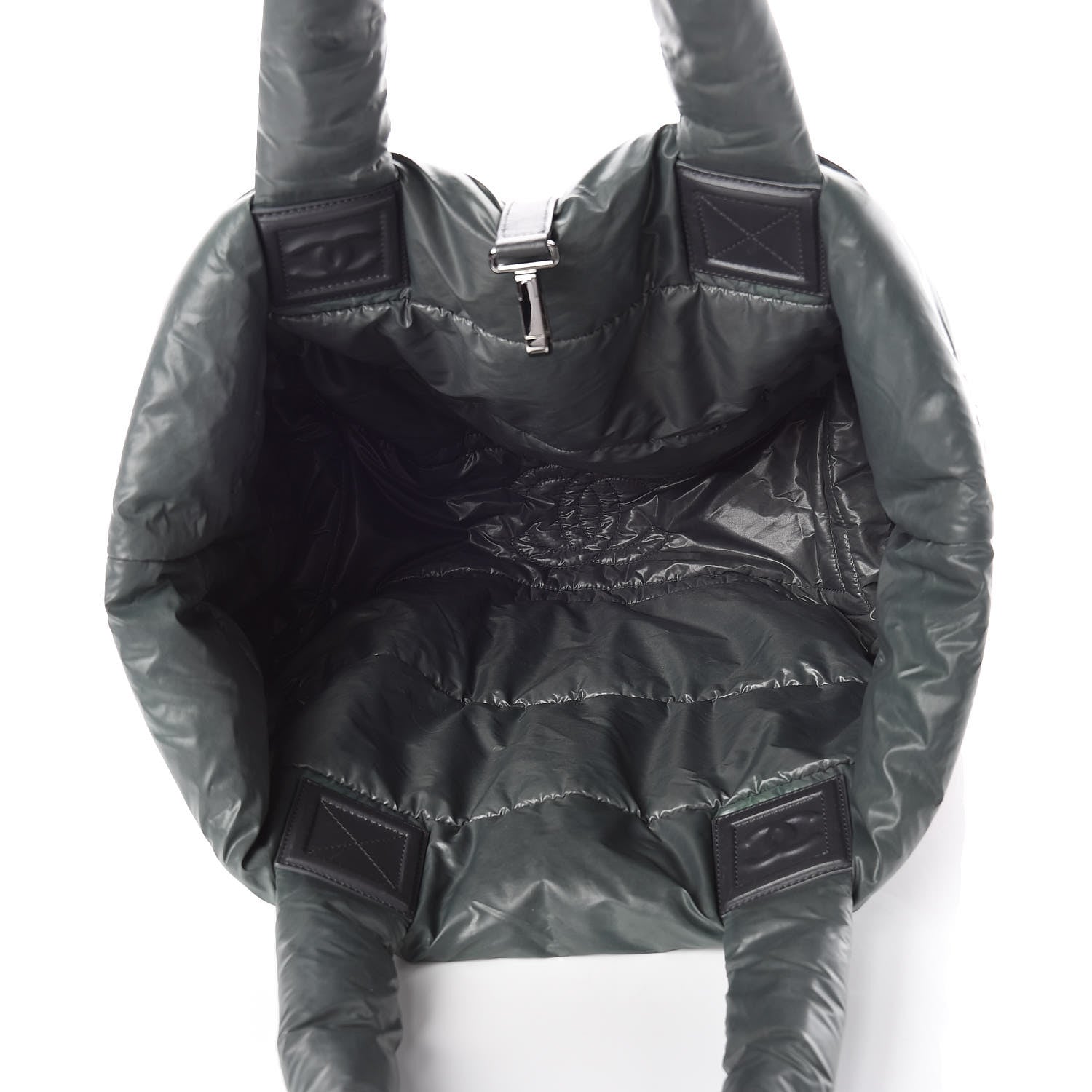 Chanel Nylon Quilted Medium Coco Cocoon Reversible Tote Grey 9 of 15