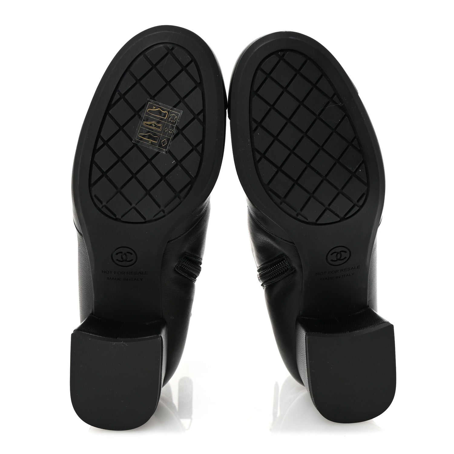 Chanel Stretch Lambskin Cap Toe CC Short Boots 35 Black 6 of 9