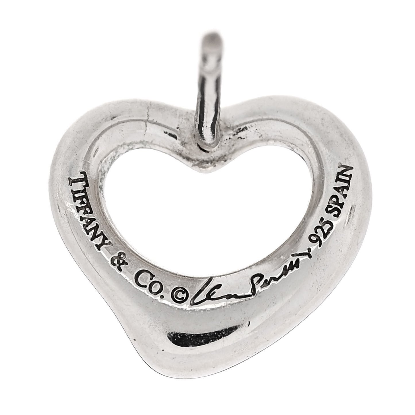 Sterling Silver 11mm Elsa Peretti Open Heart Earrings