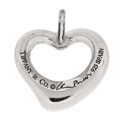 Tiffany Sterling Silver 11mm Elsa Peretti Open Heart Earrings 4 of 6