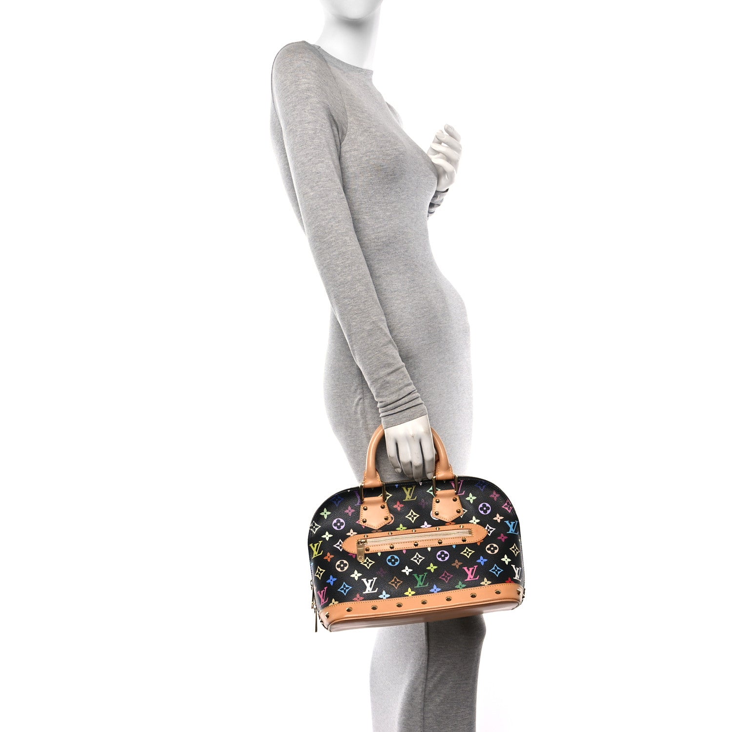 Louis Vuitton Monogram Multicolor Alma Black 2 of 10