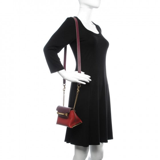 Calfskin Mini Clare Shoulder Bag Red