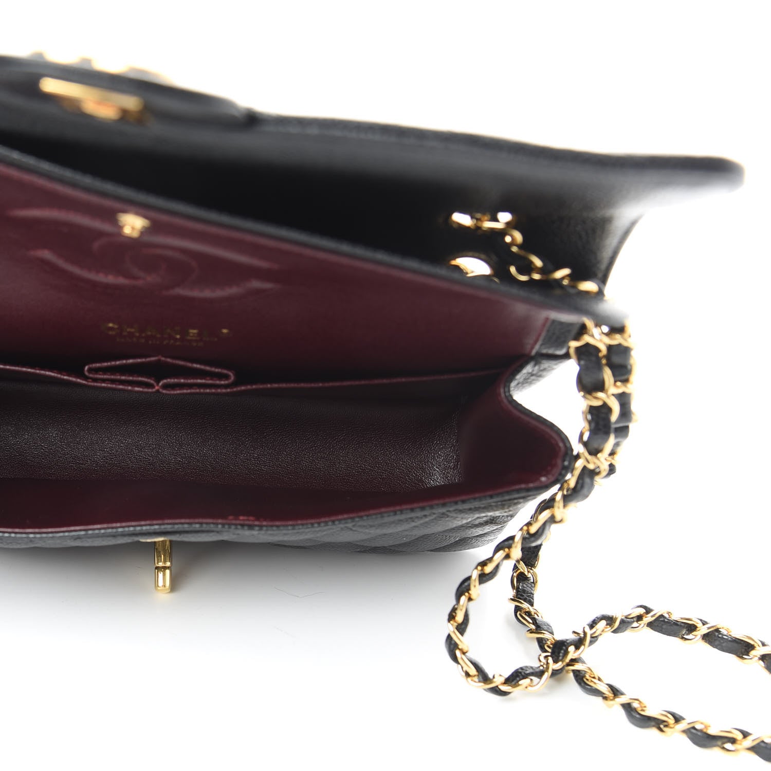 Chanel Caviar Quilted Medium Double Flap Black 6 of 12