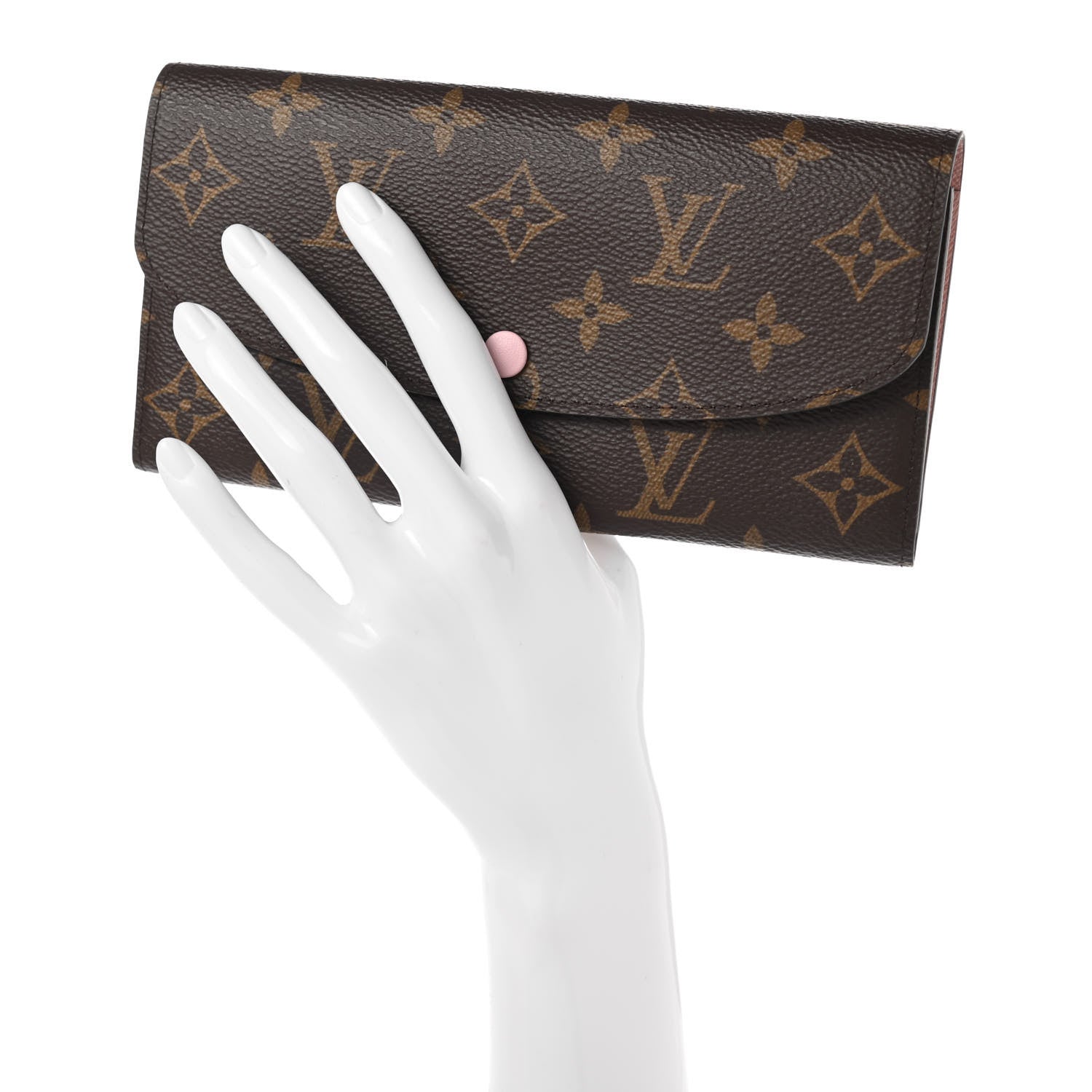 Louis Vuitton Monogram Emilie Wallet Rose Ballerine 2 of 6