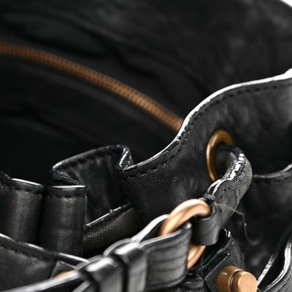 Alexander Wang Pebbled Lambskin Diego Bucket Bag Black Antique Brass Hardware 10 of 13