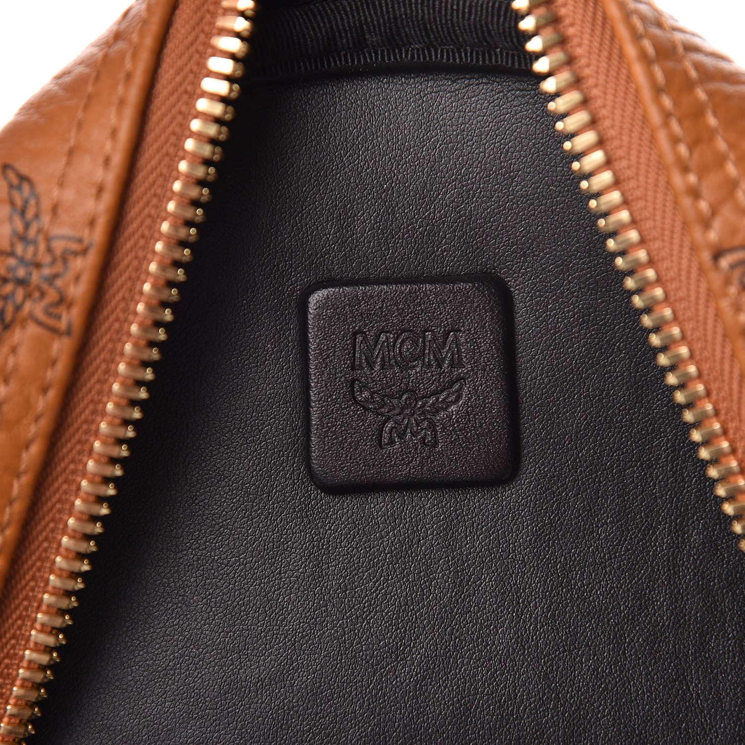 MCM Visetos Medium Side Studs Stark Backpack Cognac 6 of 10