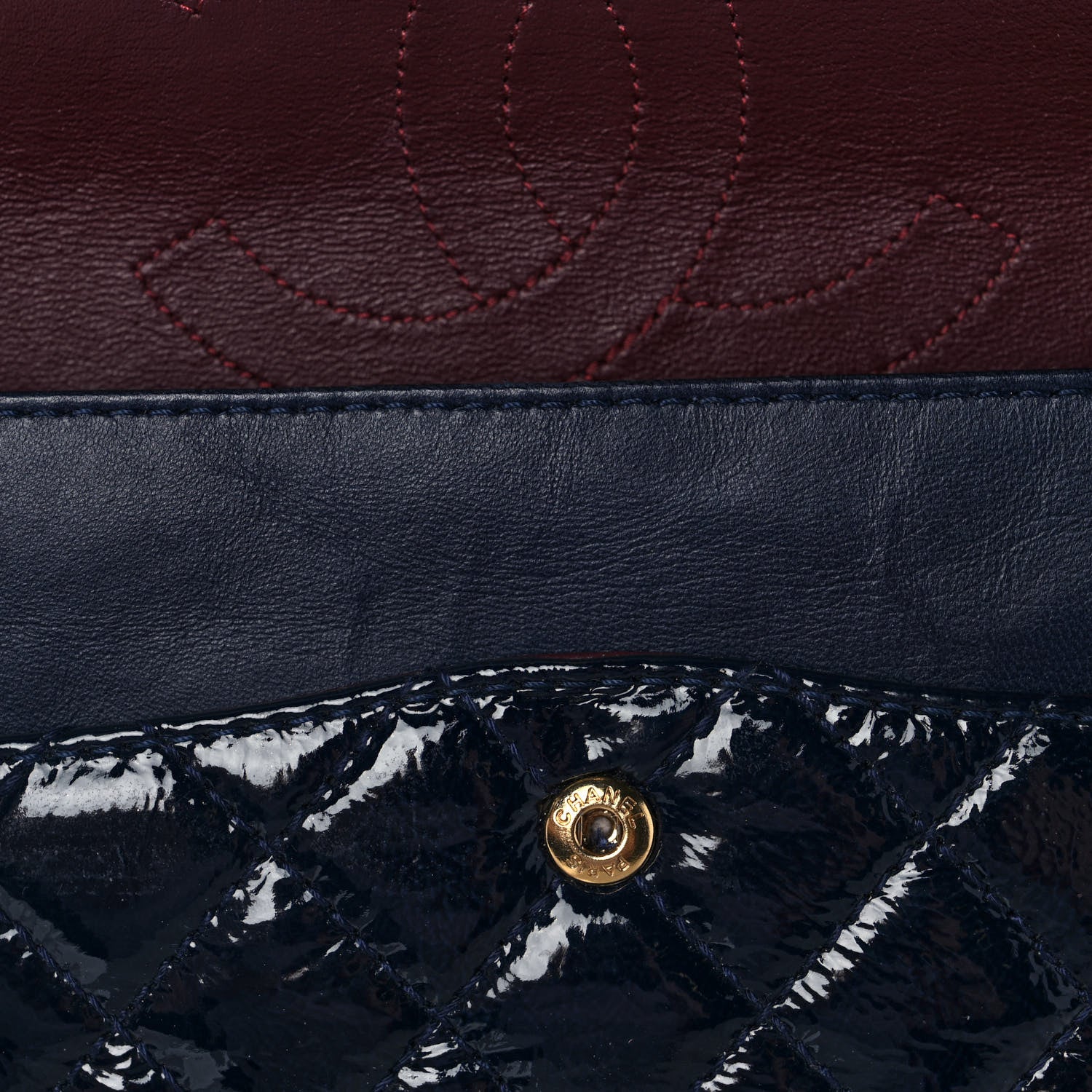 Chanel Distressed Patent Quilted 2.55 Reissue 226 Flap Navy 13 of 15
