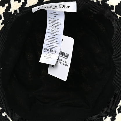 Christian Dior Pied De Poule Bucket Hat 58 Black White 8 of 8