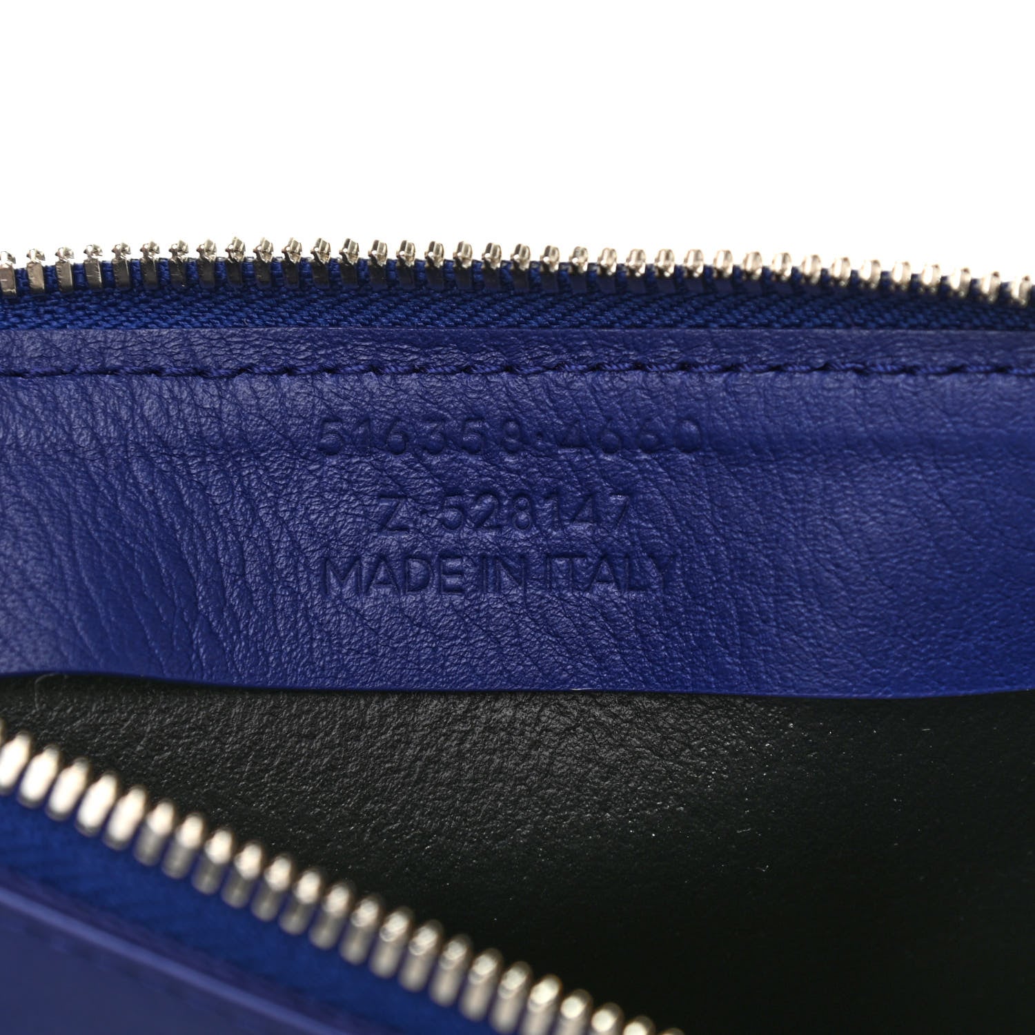 Balenciaga Calfskin Political Campaign Logo Pouch Bleu 7 of 7
