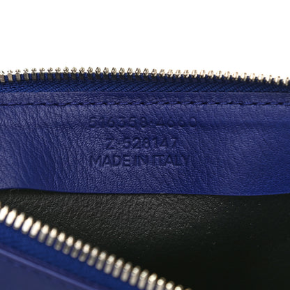 Balenciaga Calfskin Political Campaign Logo Pouch Bleu 7 of 7