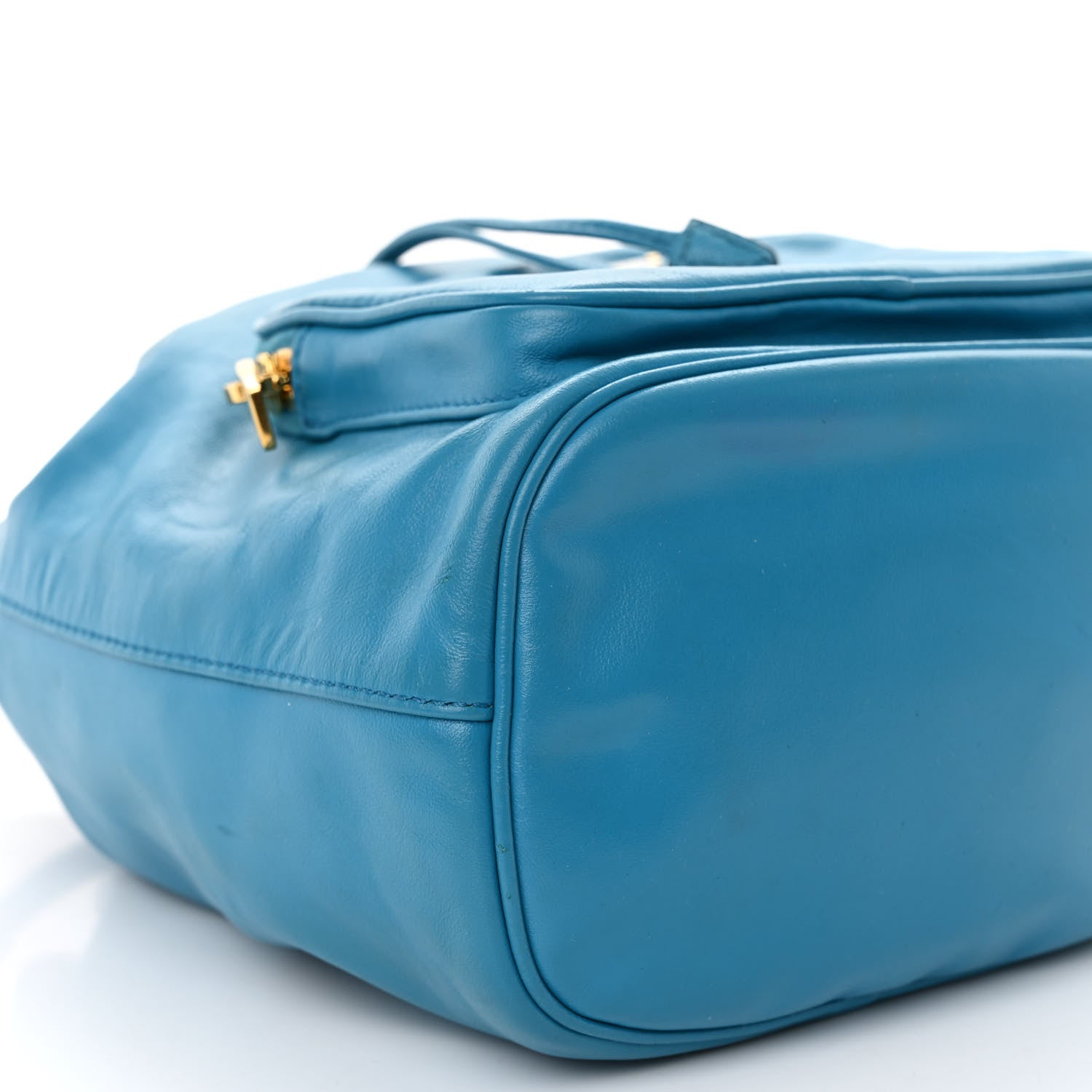 Prada Light Calfskin Saffiano Mini Bucket Crossbody Bag Voyage 9 of 10