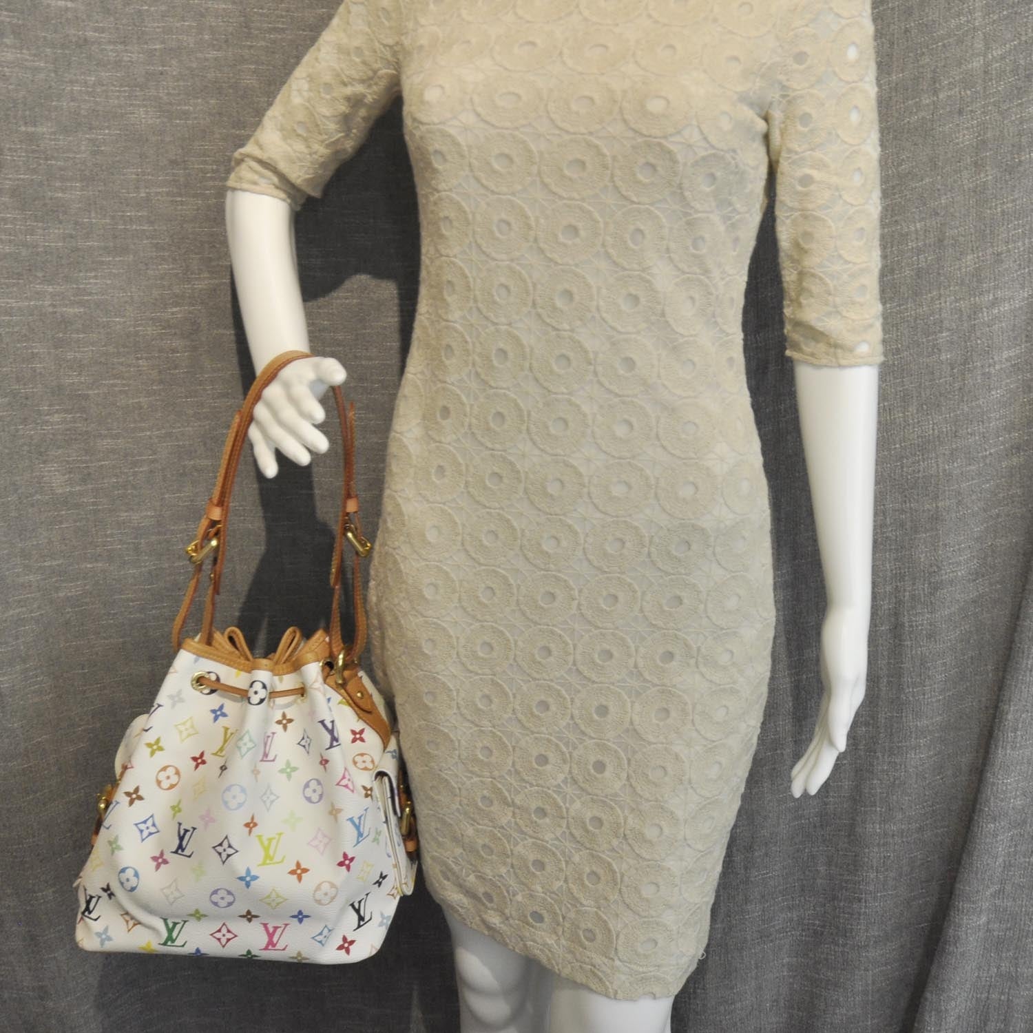 Louis Vuitton Monogram Multicolor Petit Noe White 2 of 8
