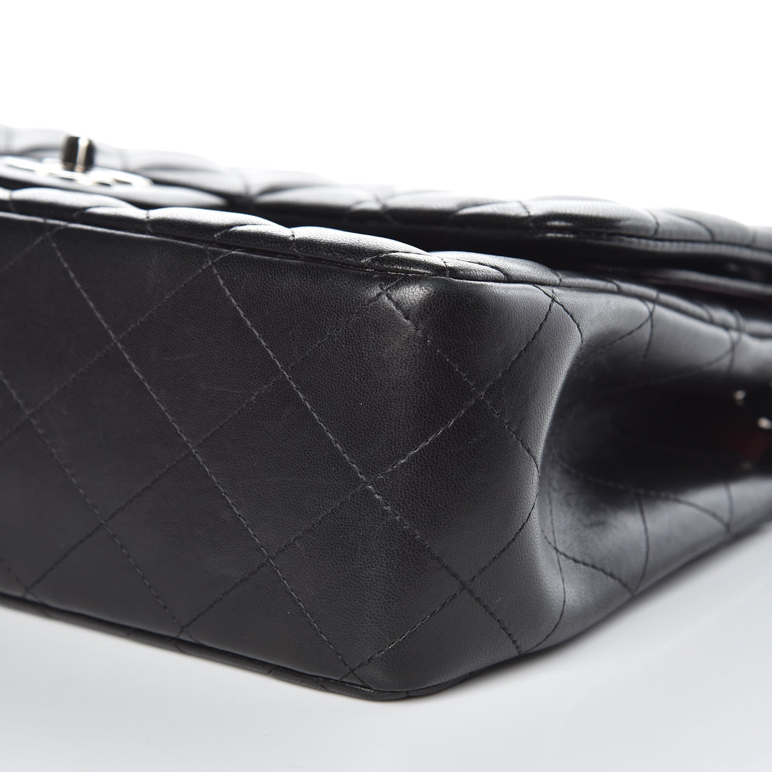 Chanel Lambskin Quilted Jumbo Double Flap Black 9 of 12