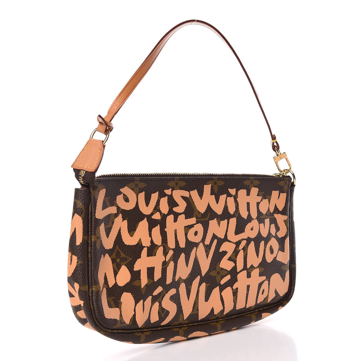 Monogram Graffiti Pochette Accessories Peach