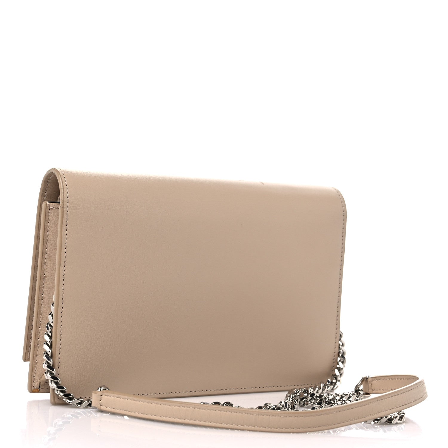 Saint Laurent Smooth Calfskin Classic Monogram Kate Tassel Chain Wallet Nude Powder 3 of 15