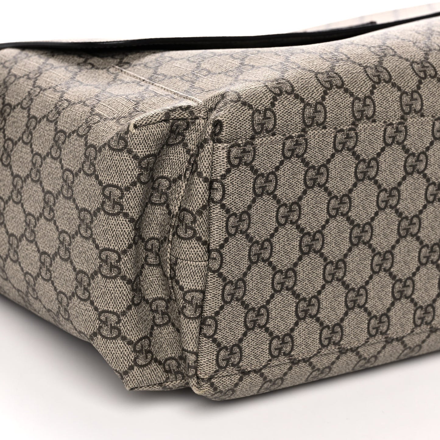 GG Plus Monogram Messenger Diaper Bag Dark Brown