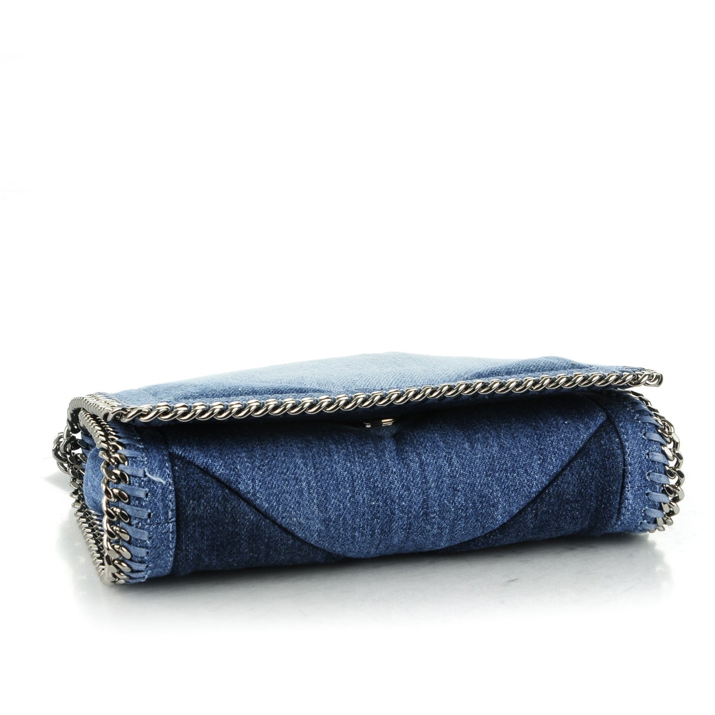 Eco Denim Chevron Quilted Falabella Crossbody Blue