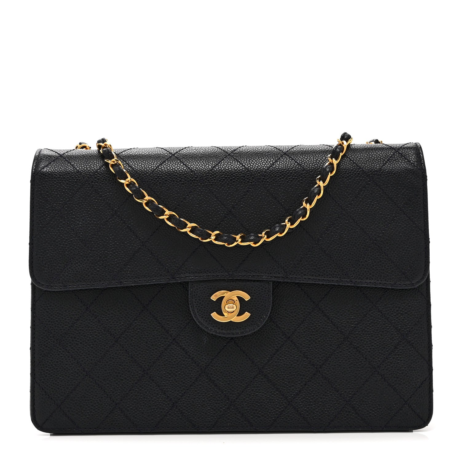 Chanel Caviar Jumbo Single Flap Black 1 of 11