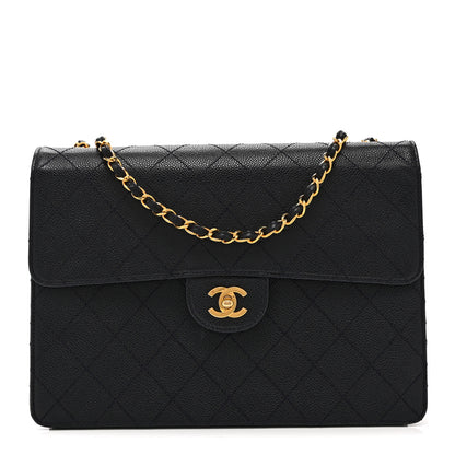 Chanel Caviar Jumbo Single Flap Black 1 of 11
